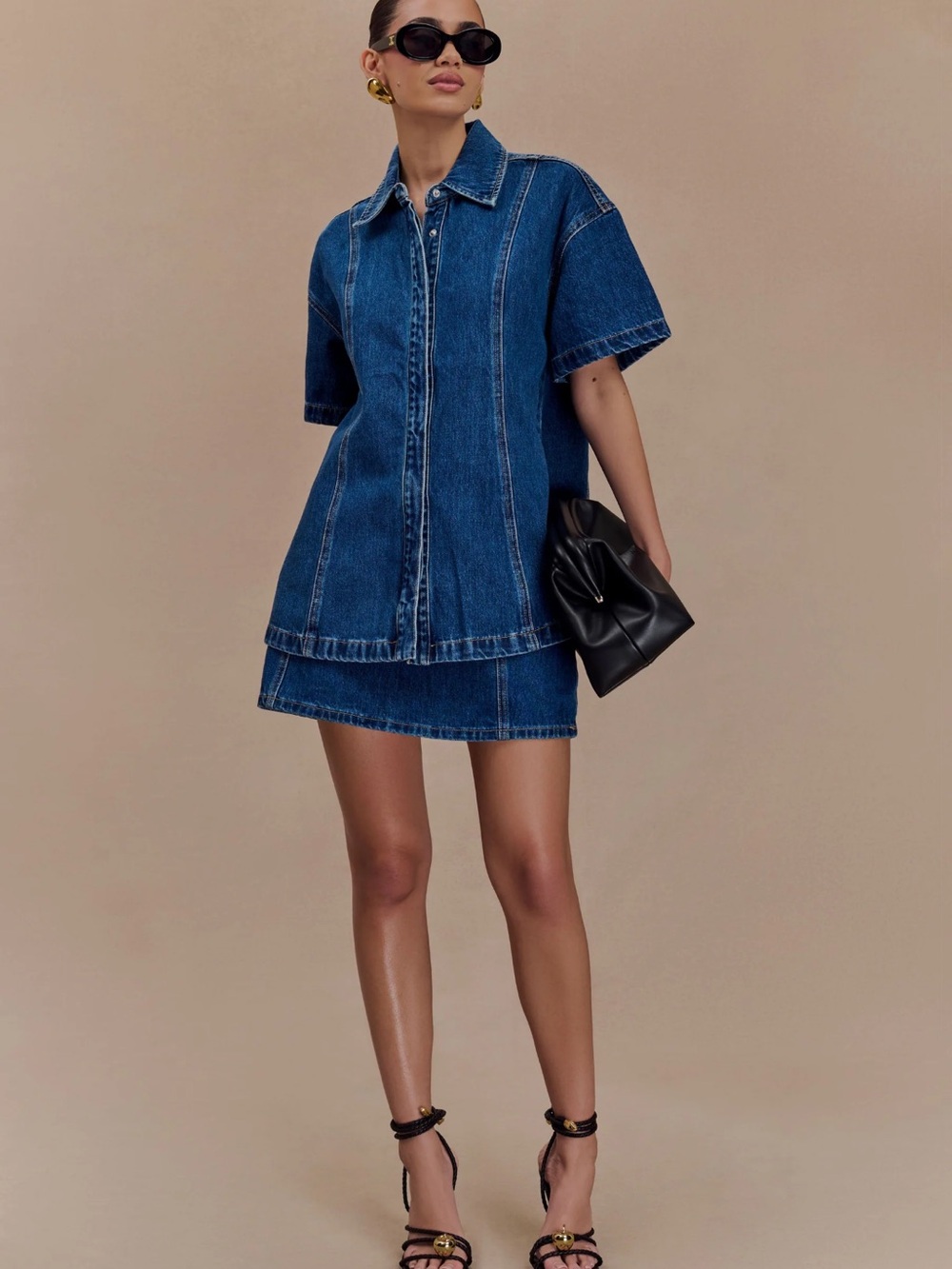 Maya oversized denim shirt